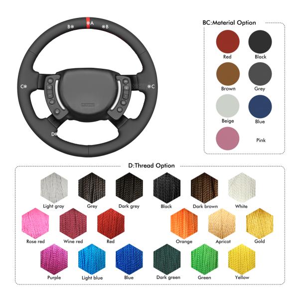 Mewant Car Interior Accessory Genuine Leather Steering Wheel Cover for Land Rover Range Rover Vogue III L322 2002-2012 Models