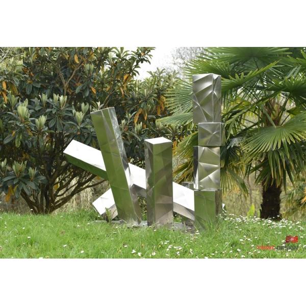 Artistic Installation Large Outdoor Abstract Stainless Steel Sculpture for Home Decor