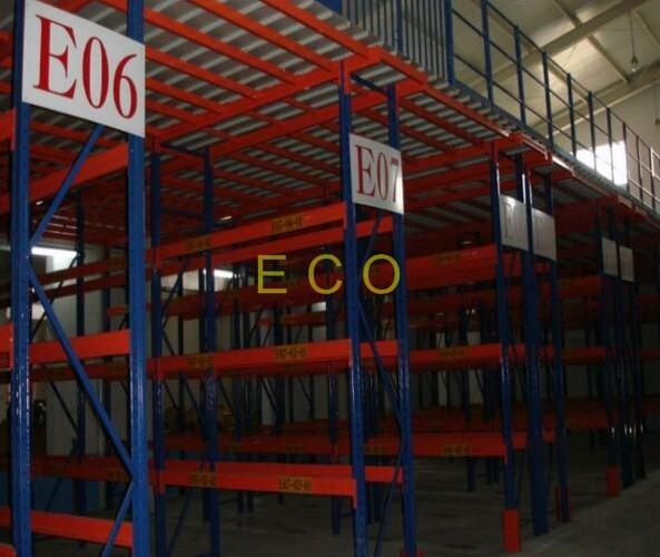 Heavy Duty Warehouse Storage Racks , Uprights Mezzanine Adjustable Steel Storage Racks
