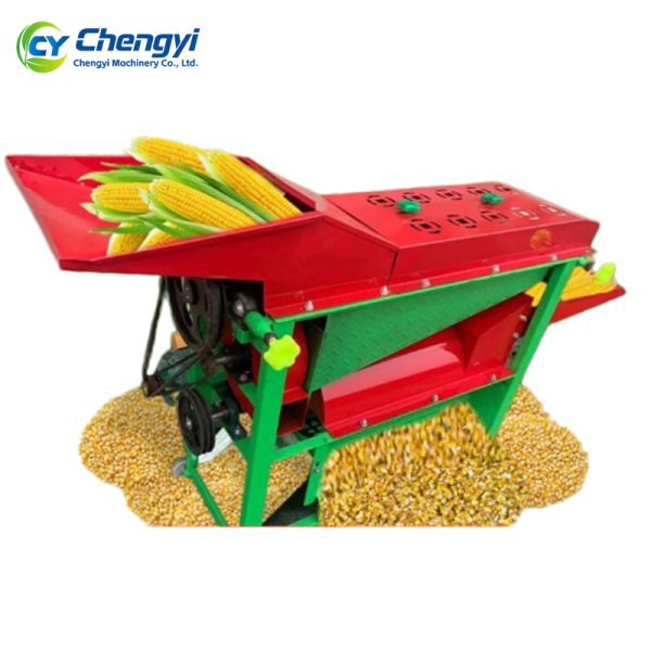 3 In 1 Power Corn Peeling Threshing Machine 220V / 380V Diesel Electric Maize Huller