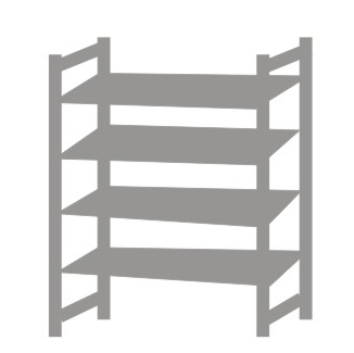 Durable Heavy Duty Plastic Shelving Vented / Slotted Angle Shelving Rust - Proof