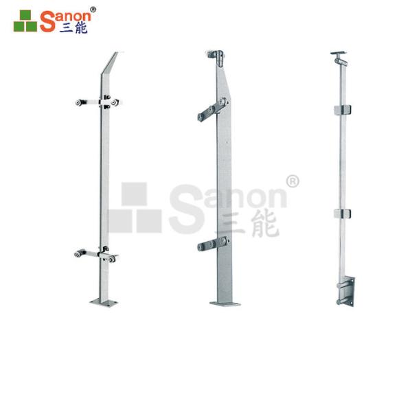 Polished Stainless Steel Post Railing Thickness 1.5mm Pillar Height 850mm