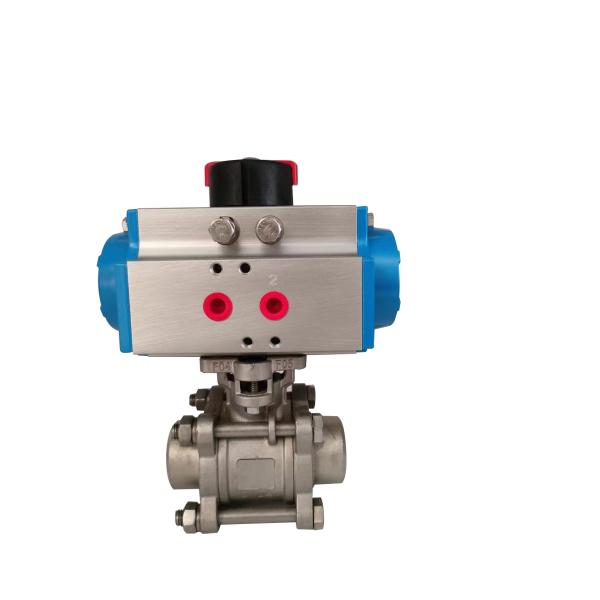 PN16 Гидравлический и пневматический шаровой клапан Водный клапан двухсторонний для химической обработки