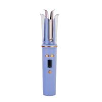 USB Rechargeable Portable Hair Curler Travel Cordless Mini Hair Iron Auto Curler LCD Display Temperature