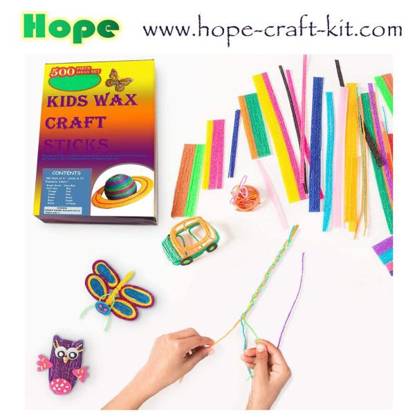 Kids DIY Art Craft Material STEM Innovation Flexible Magic Wax Sticks Wax Wire Wikki Stix Doodle Sticks OEM ODM