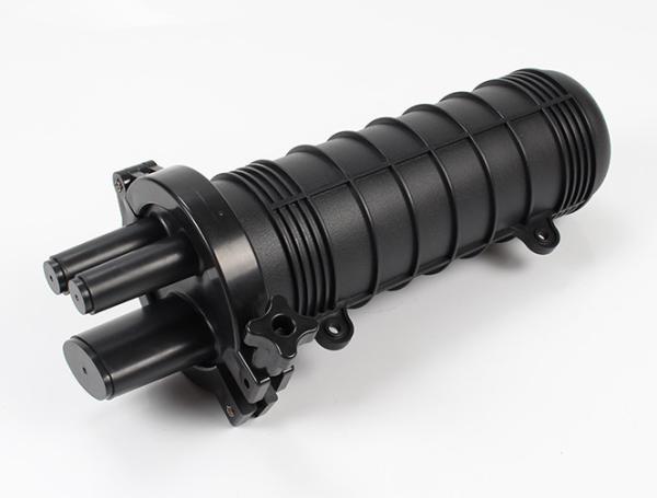 Black FTTH Fiber Optic Cable Splice Box With CE RoHS FCC Certification