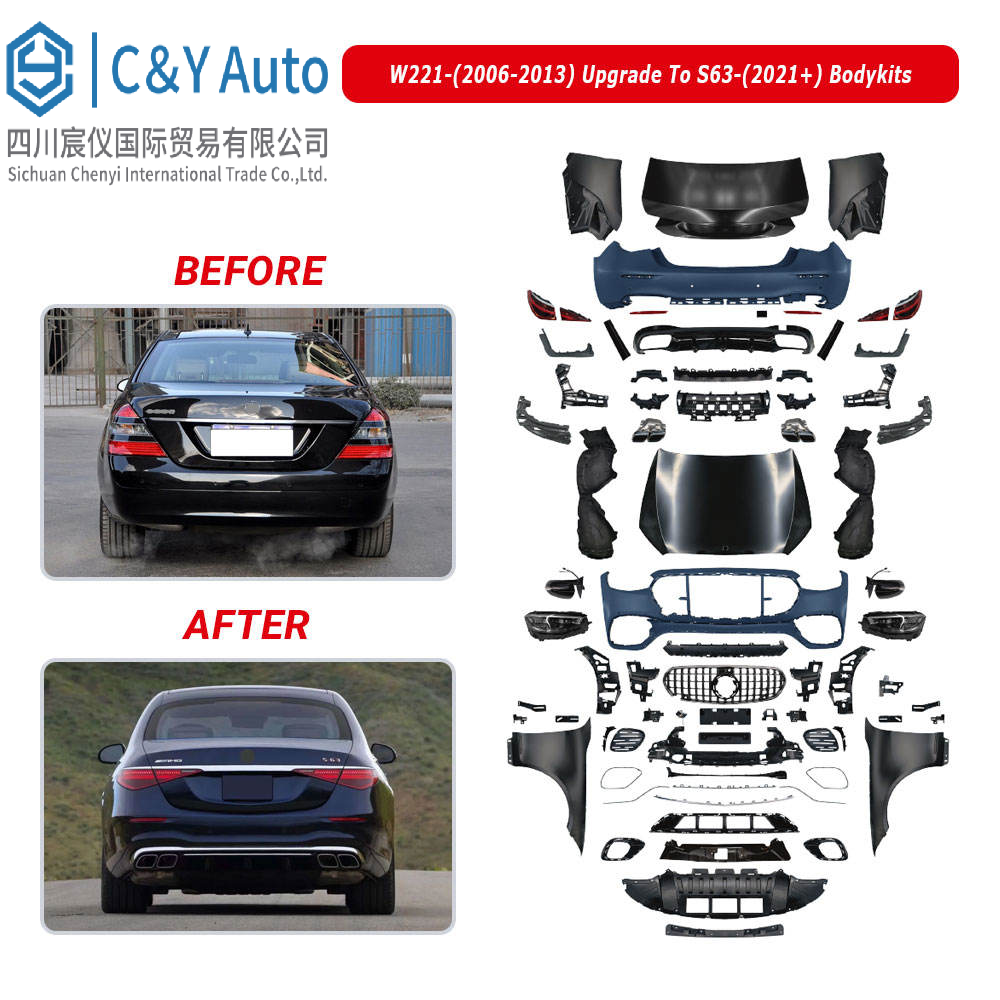 Wholesale Auto Old‑to‑New Performance Modified Bodykit Exterior Tuning Aero Accessories For Mercedes‑Benz, BMW, Toyota Land Cruiser, Audi, Range Rover, Porsche Conversion Project， W221 F10 F30 LC20