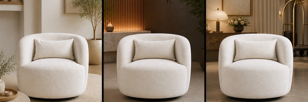 Organic Modern 1-Seater Wraparound Swivel Chair TR-H008