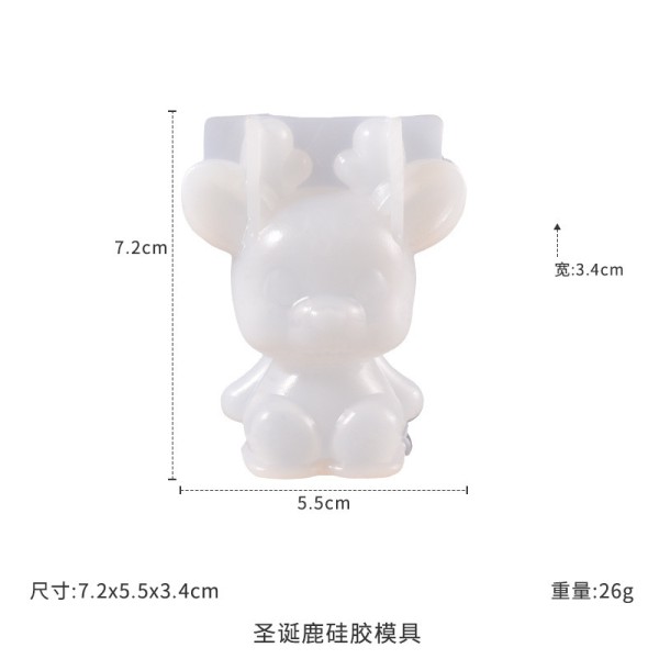 Crystal dropper mold, multiple teddy bear geometric animal 3D unicorn blessing rabbit silicone molds