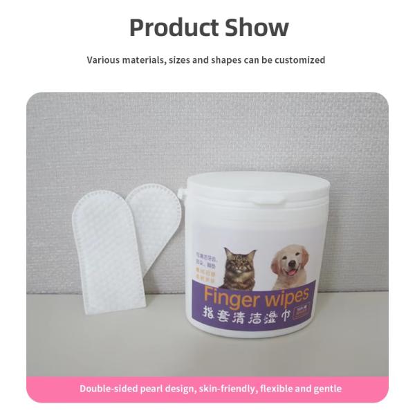 non woven Dog Teeth Cleaning Finger Pads Clean Teeth Finger Pads For Dogs