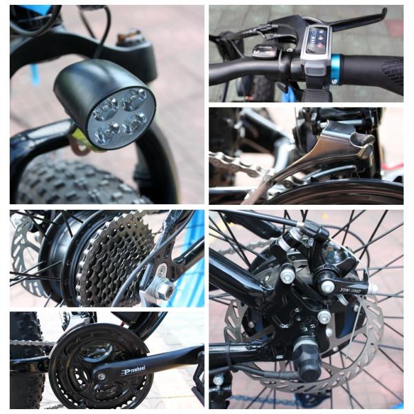 26 Inch Fat Tire Electric Bike , Electric Assist Bicycle Less Laborious