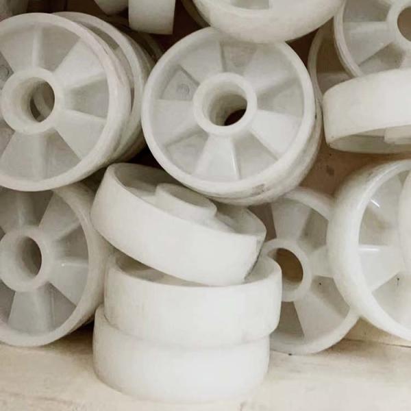 тележка паллета руки 1650 1850 2050Nylon катит твердый белый привод катит передние колеса для паллета поднимает домкратом оптом