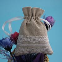 Sac de cordon de jute de sucrerie de mariage de coeur de dentelle mignon pour la décoration de partie