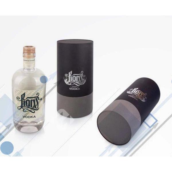 Beautiful Round Cardboard Wine Gift Box Water Resistant Customization Cardboard Wine Tube