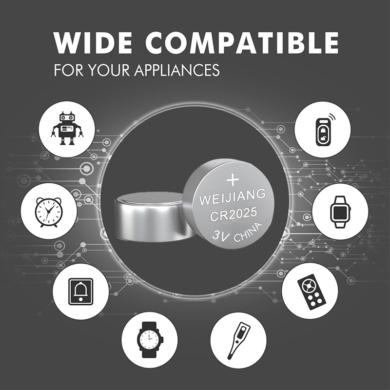 MSDS ROSH 3 вольт Литийная батарея CR2025 Литийная кнопка батарея 150mah