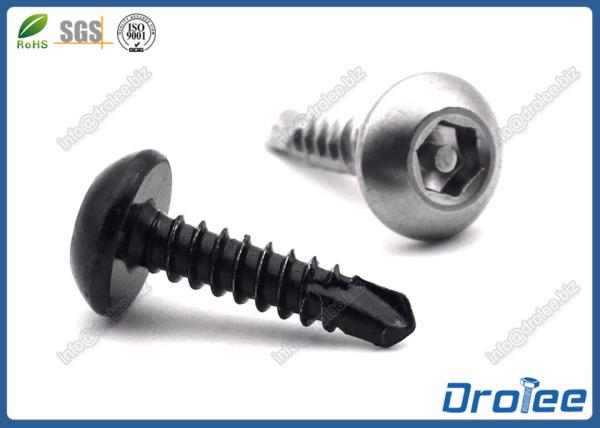 410 Stainless Steel Button Head Hex Pin Tamper Resistant Self Drilling Screw