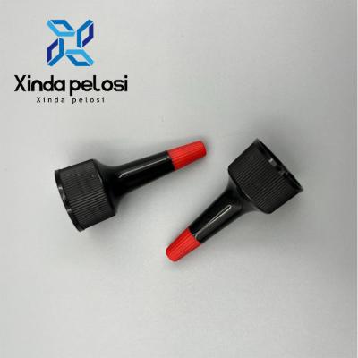 24/410 Cabeça superior de plástico de torção preto e branco de plástico descartável Agulha de gotejar Bocal de gotejar