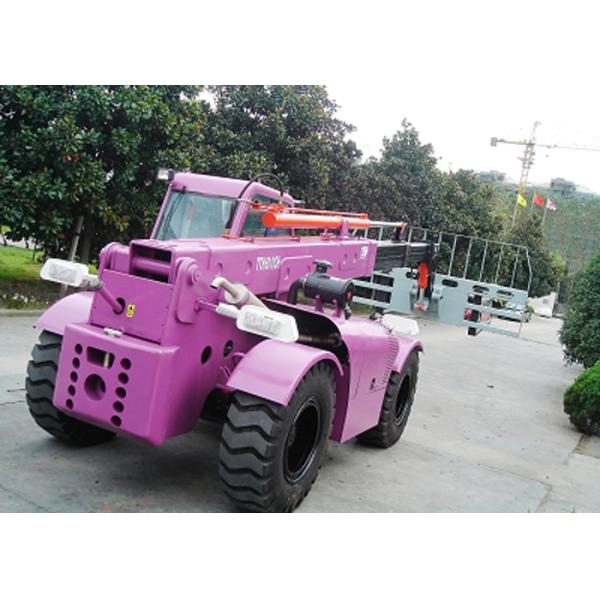 4 wheel Stering Diesel 5 Ton Telescopic Boom Forklift With 10M Max Lifting Height