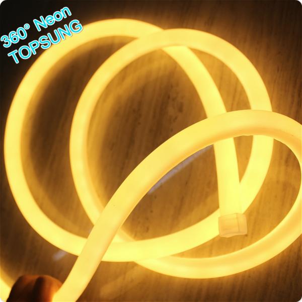 Warm white 16mm 360 degree round led neon tube PVC led decoration neon 110v