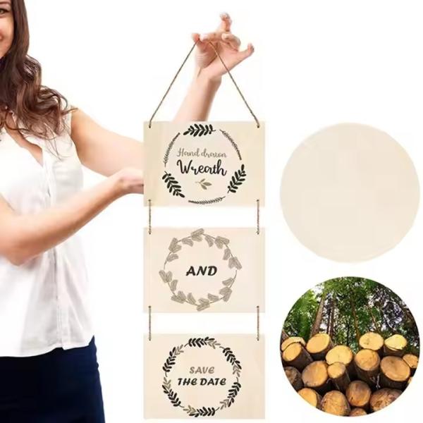 Vente à chaud Tableau suspendu en bois en bricolage pour enfants Peinture et coloration à la main Création de décor de jardin d'enfants