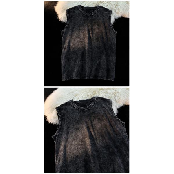 Printed 230G COTTON Vintage Ropa Gym Vest for Men Custom Cut Off Sleeveless Tank Top