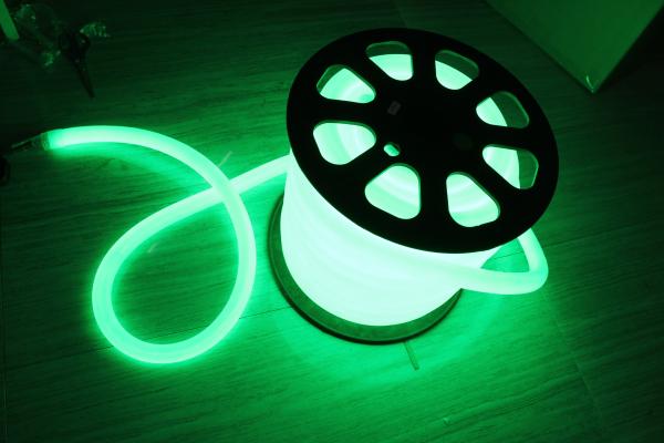 luz de neon flex LED de alta luminosidade cor verde 110v 25mm para exterior