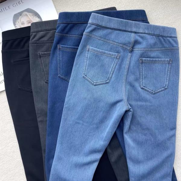 Woven Jersey Knitted Denim Fabric For Leggings 188cm 74 Inch