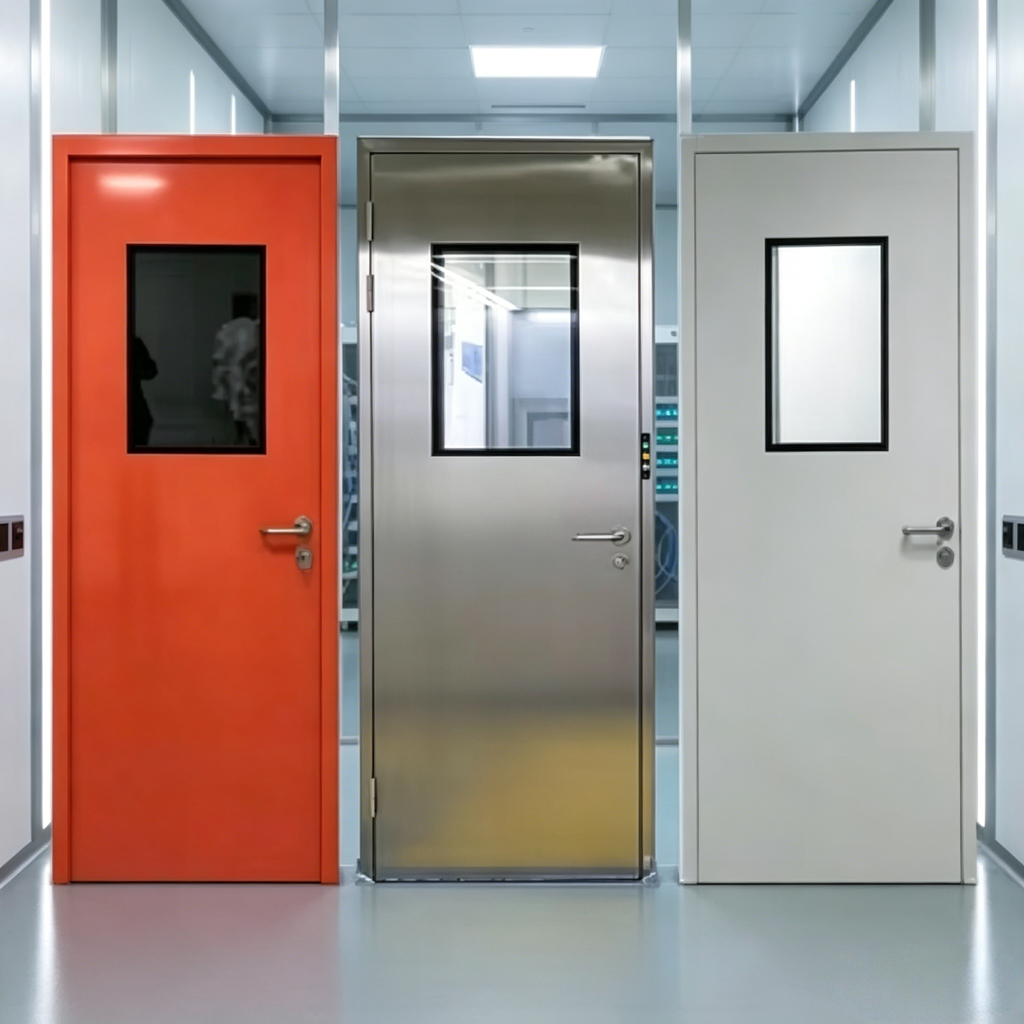 Single Or Double Leaf Glass Fire Door Fire Rated Glazing For Corridors / Lobbies
