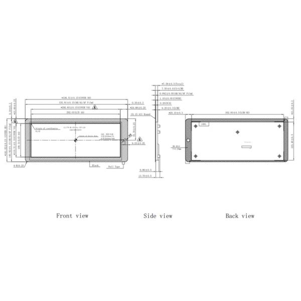 12.3 Inch TFT Capacitive Touch Screen customized touchscreen projected capacitive