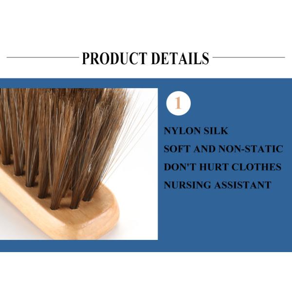 Embalaje personalizado Mango de madera natural de limpieza de la brocha de la manija del bastón recto para el hogar