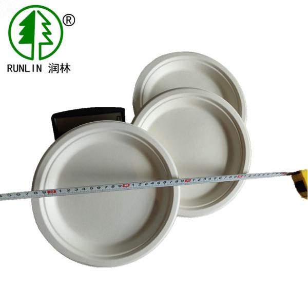 FDA 9in Biodegradable Sugarcane Bagasse Plates Disposable Dishware Wedding Pulp Molding