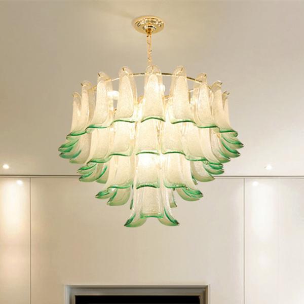 Villa 9 Heads E14 Glass Crystal Pendant Chandelier For Dining Room