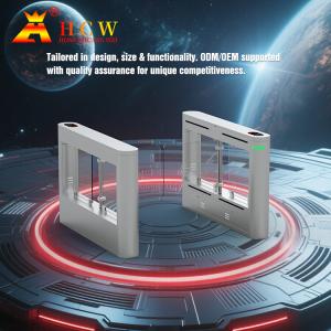 HCW 35-40 Persons/Min Swing Gate Face Recognition Turnstile 100-240V With Card