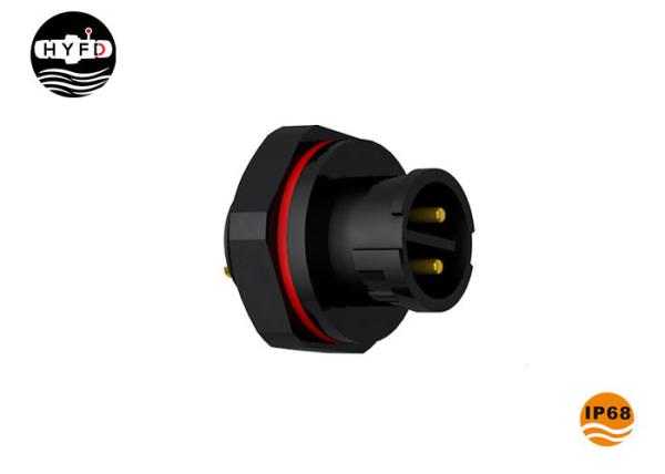 Rear Male Panel Mount M16 IP68 4 Pin Round Power Connector