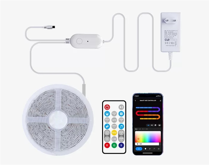 Регулируемая яркость WiFi Bluetooth светодиодные фонари IP65 водонепроницаемая самоклеющаяся