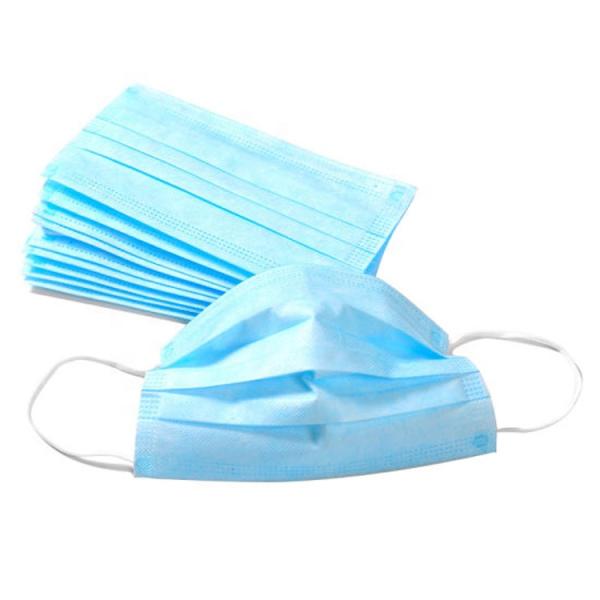 Ears Wearing Blue 3 Ply Non Woven Face Mask