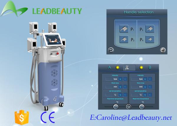 LB - C4 cryolipolysis body slimming machine / coolsculpting equipment four handpiece work