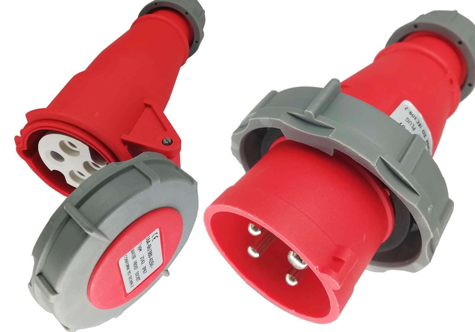 IP67 Промышленный розетка 4 штифта ((3P+E) 16 и 32 амперы Тип стыковки