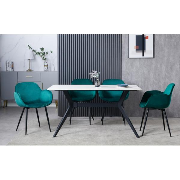 Living Room Velvet Occasional Armchair , Soft Backrest Lounge Chair With Armrests