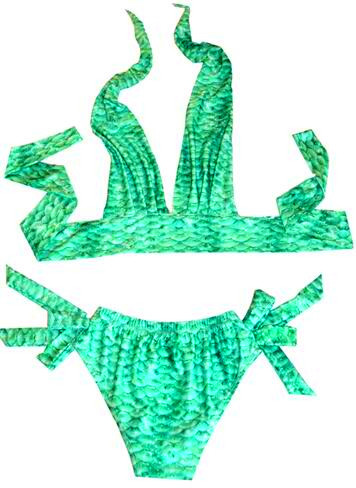 Pink Turquoise Childrens Mermaid Tails , Custom Mermaid Tails Easy Drying