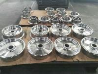 Diámetro forjado del material 380m m de Crane Steel Rail Wheels 42CrMo con el agujero de perno