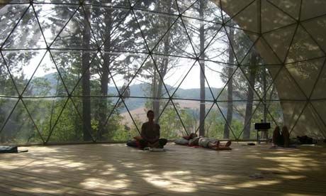 Poweder Coated Diameter 20m Geodestic Large Dome Tents With Big Steel Tubes