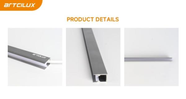 A2107 LED Glass Clip Light 300-2700 length x9.7 width x15mm height Aluminum PC DC12V/24V 7.5W/m 2835/120PCS/M 3000/4000/6000K