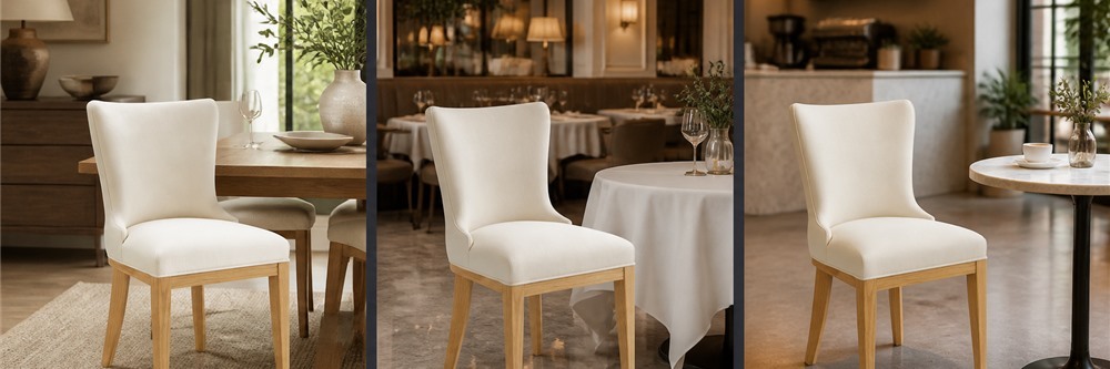 Winged High Back Upholstered Dining Chair  CYC-073