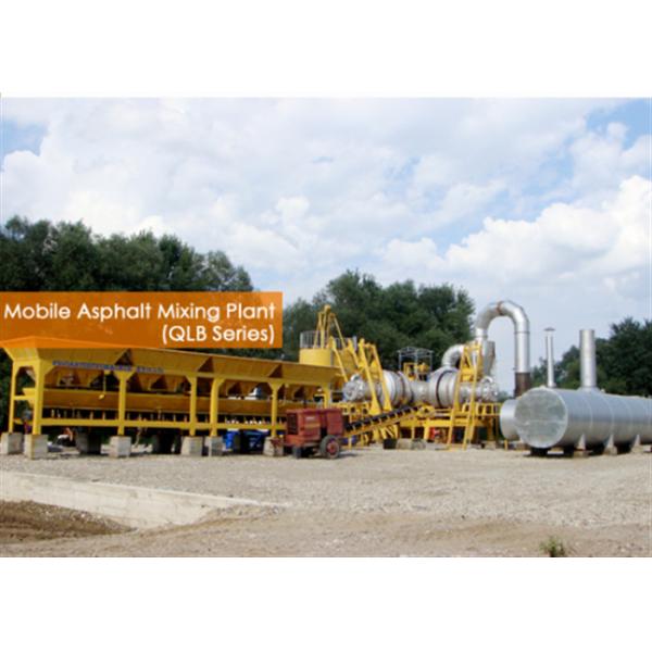 Mobile 1.2CBM Feeder Hopper Capacity Hot Asphalt Batch Plants 80TPH Capacity
