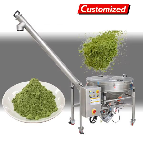 Convoyeur à vis personnalisé, convoyeur à vis Élévateur à vis vertical en acier inoxydable pour le chargement de trémie pour le maïs, le blé, le riz et les céréales