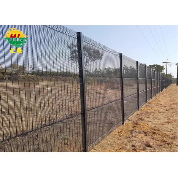 358 High Security Hot Dipped Galvanized Welded Mesh Fence Black Ral9005