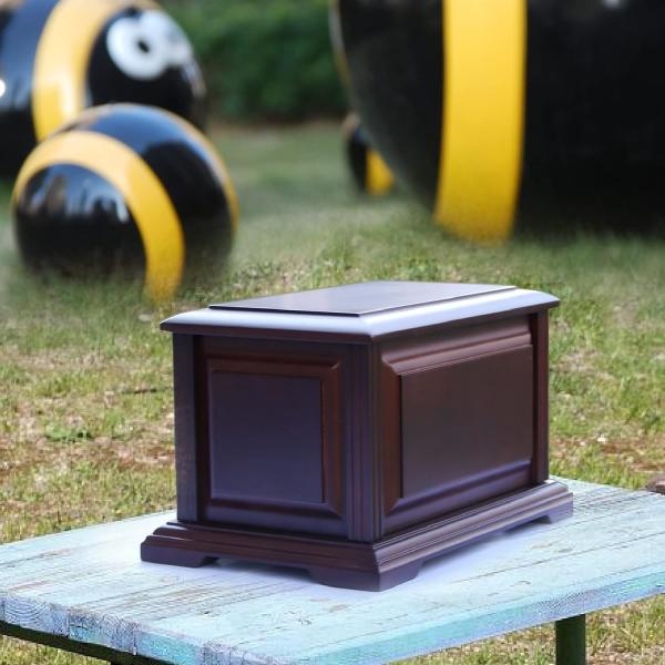 Handcrafted Extra Large Wooden Funeral Cremation Urn Box And Casket For Human Ashes Adult Burial Urns For Men