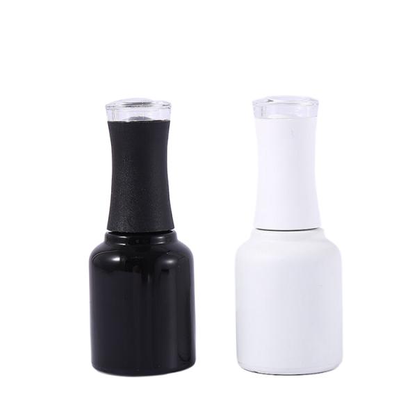 8ML 10ML 15ML Glass Bottle With Plating Window Cap for Gel Nail Polish Base Material Glass Customized Colors Vials