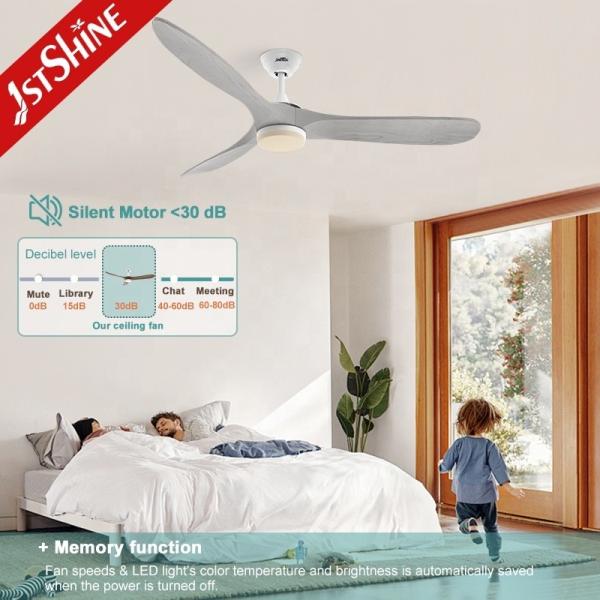 1stshine Ventilador decorativo de teto com luz LED e controle Wi-Fi inteligente 60 Tamanho da lâmina
